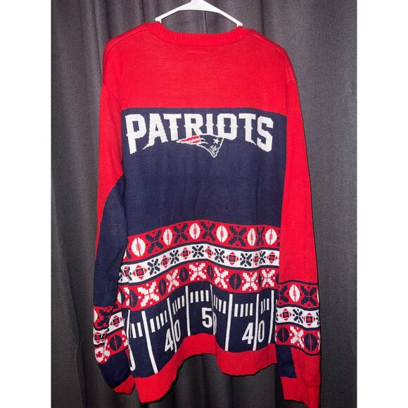 Ugly Christmas Sweater Size XXL Patriots - Picture 3 of 3